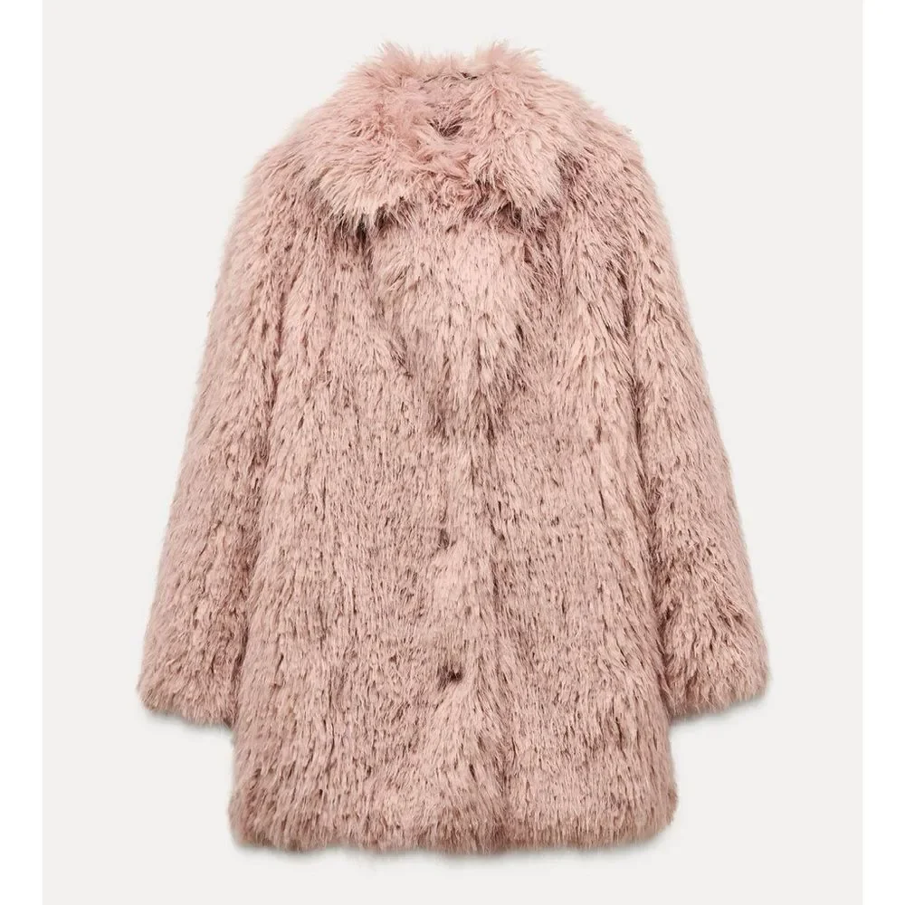 Zara faux fur coat ZW collection